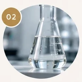 A laboratory flask of clear liquid, 02