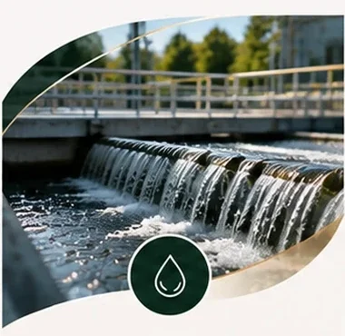 Water flowing through a treatment plant